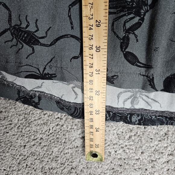 Disturbia Dress Womens 2 Gray Parasite Smock Mini Insects AOP Goth Feminine - Picture 9 of 16